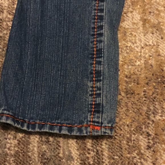 STRAIGHT FLAP RED/ORANGE STITCH MENS JEAN - Picture 16 of 16